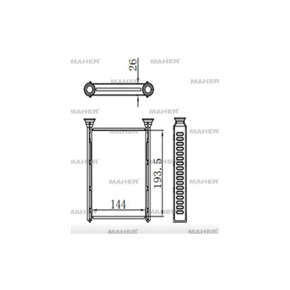 Fluence 10- Megane 08-15 Vivaro 14- Trafic 14- Brazing Kalorifer Radyatörü - MHR-19081 