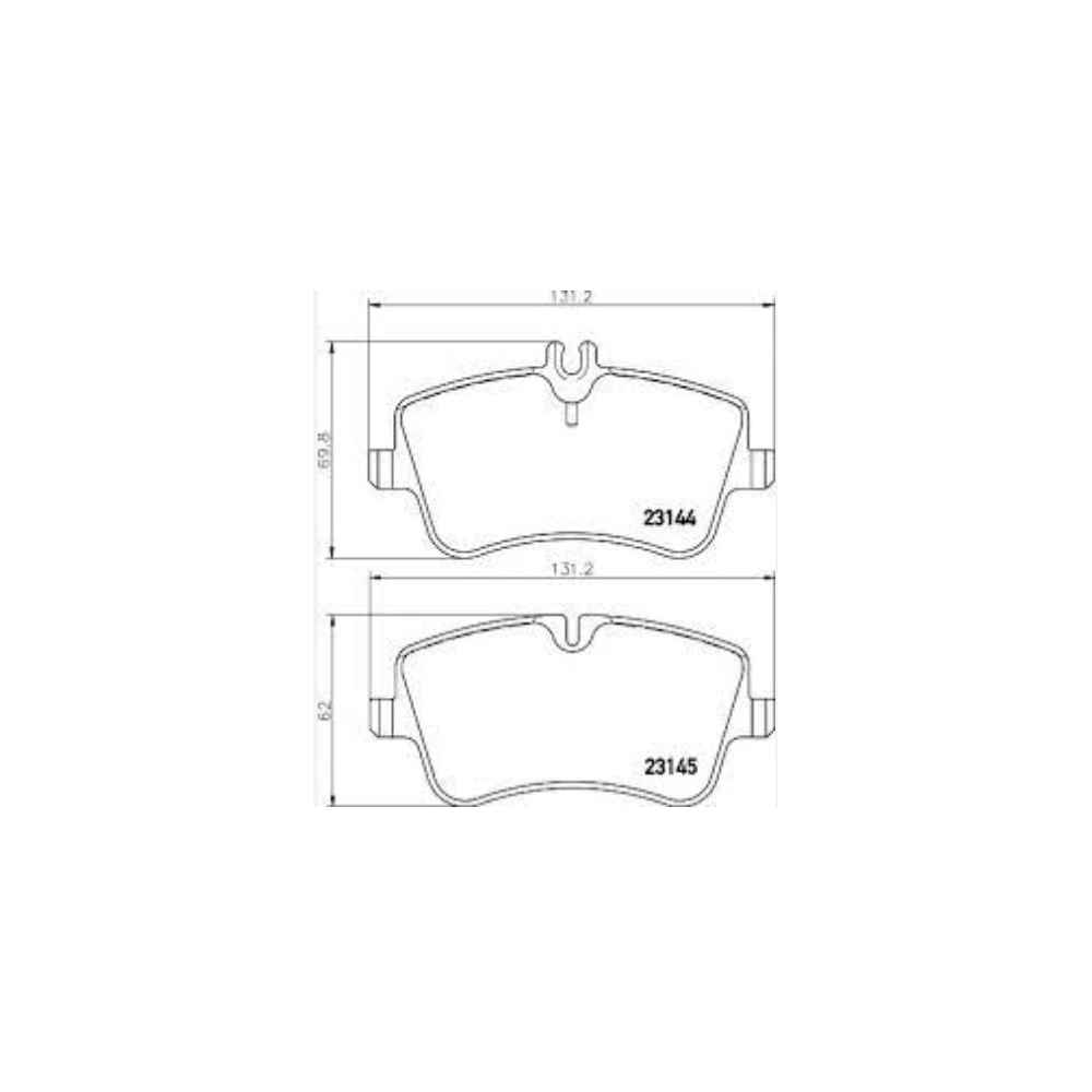 W203 C Seri 04-11 R171 Slk Seri Ön Fren Balata 00-06 - MHR-23557 - A0034205920 
