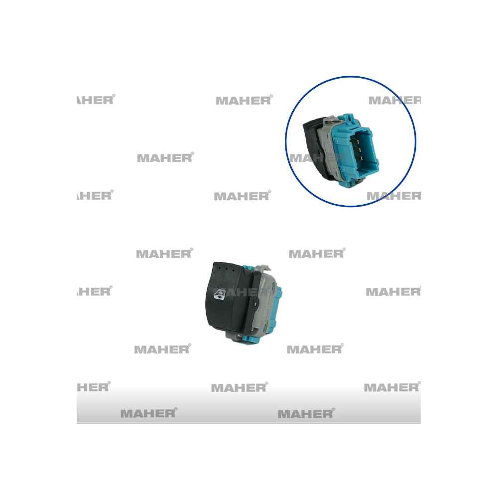 Master Kangoo Duster Tekli 6 Pin Mavi Sağ Düğme Cam Açma - MHR-26464 - 8200476809 