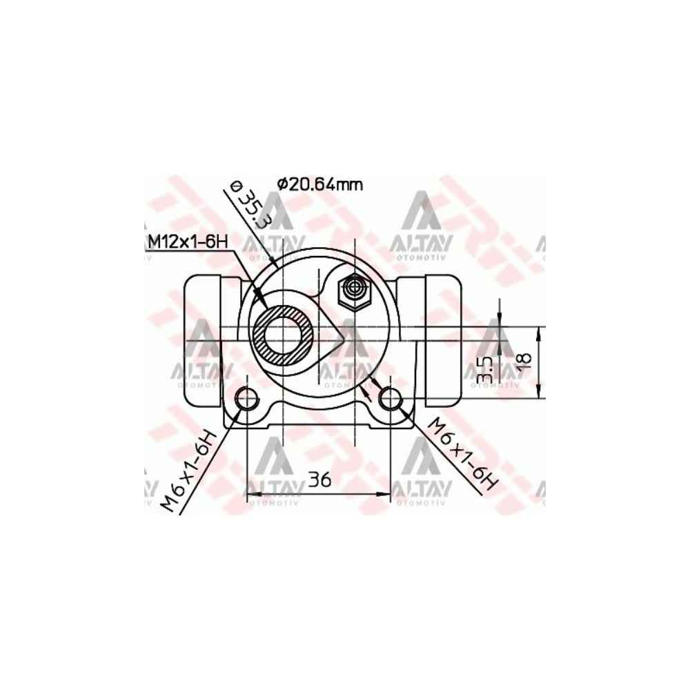 206 98- 306 93-01 Xsara 97-05 Arka Sol 20.6Mm Fren Silindiri - TRW-BWF166 - 440297 