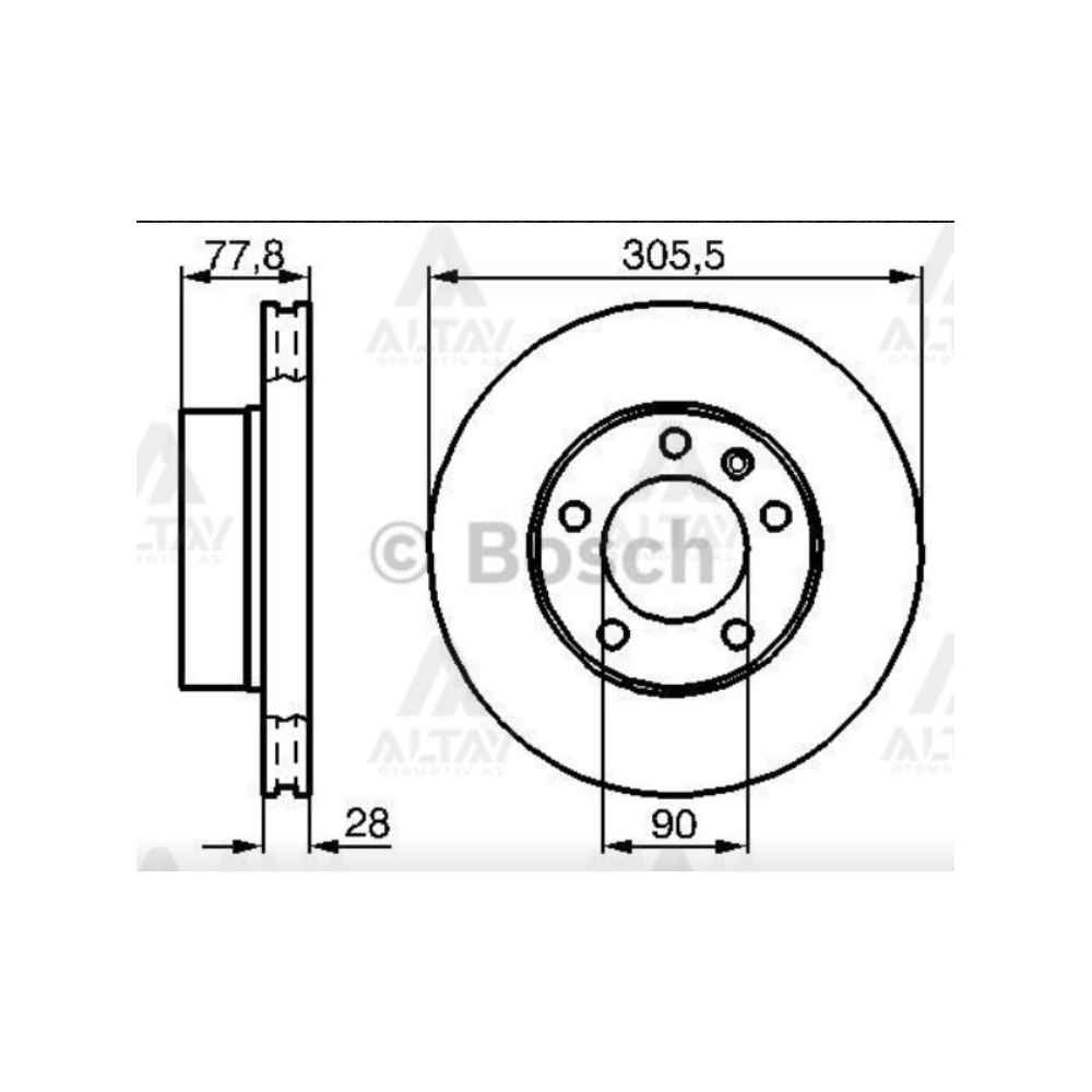 Master 06- Movano 06- Ön Havali 305.5 Mm Fren Diski - BSH-0986479001 - 7700314064 