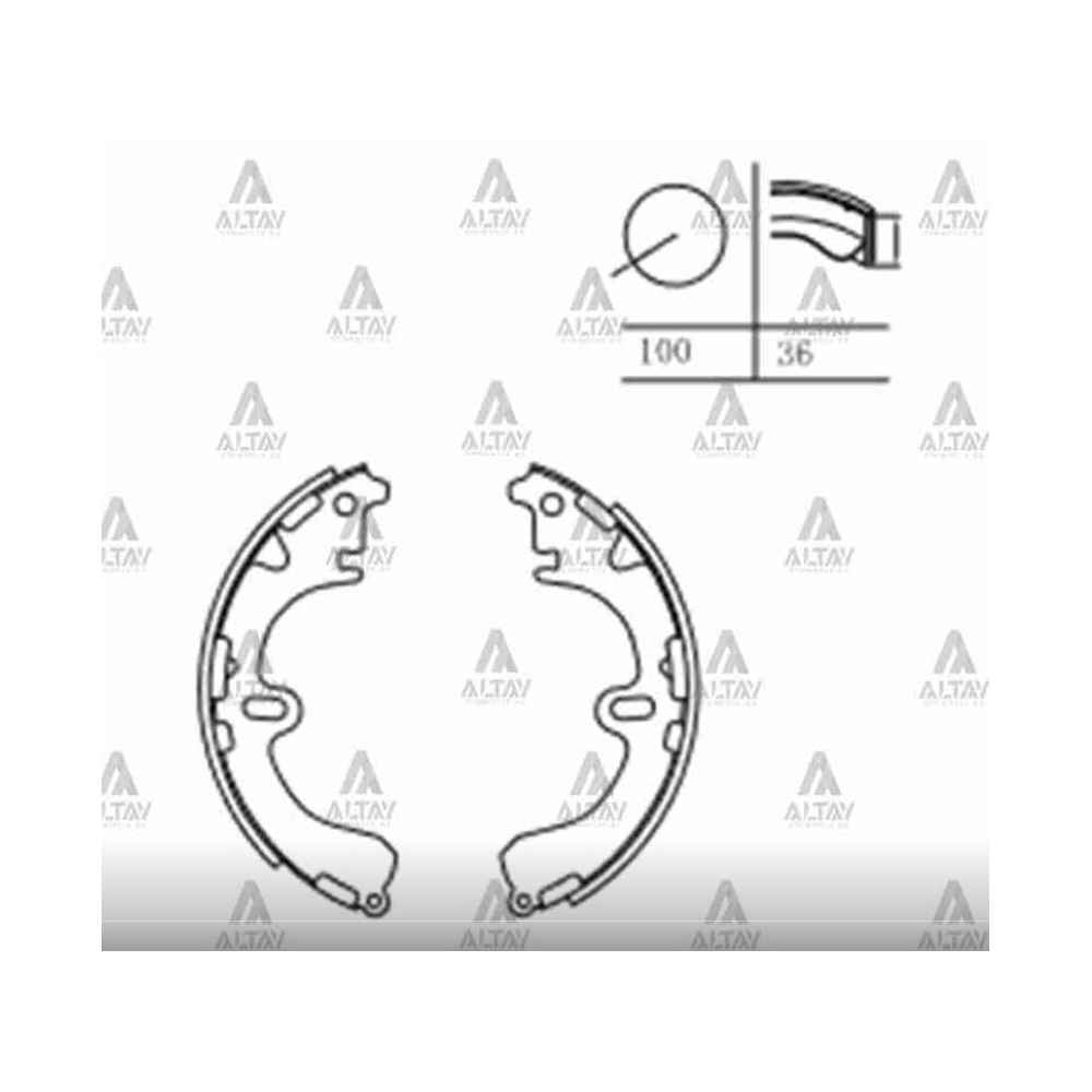 Corolla Uyumlu 88-02 Ae92-Ae100-Ae101-Ae111 Pabuç Arka Fren Balata - MHR-00250 - 04495-12210